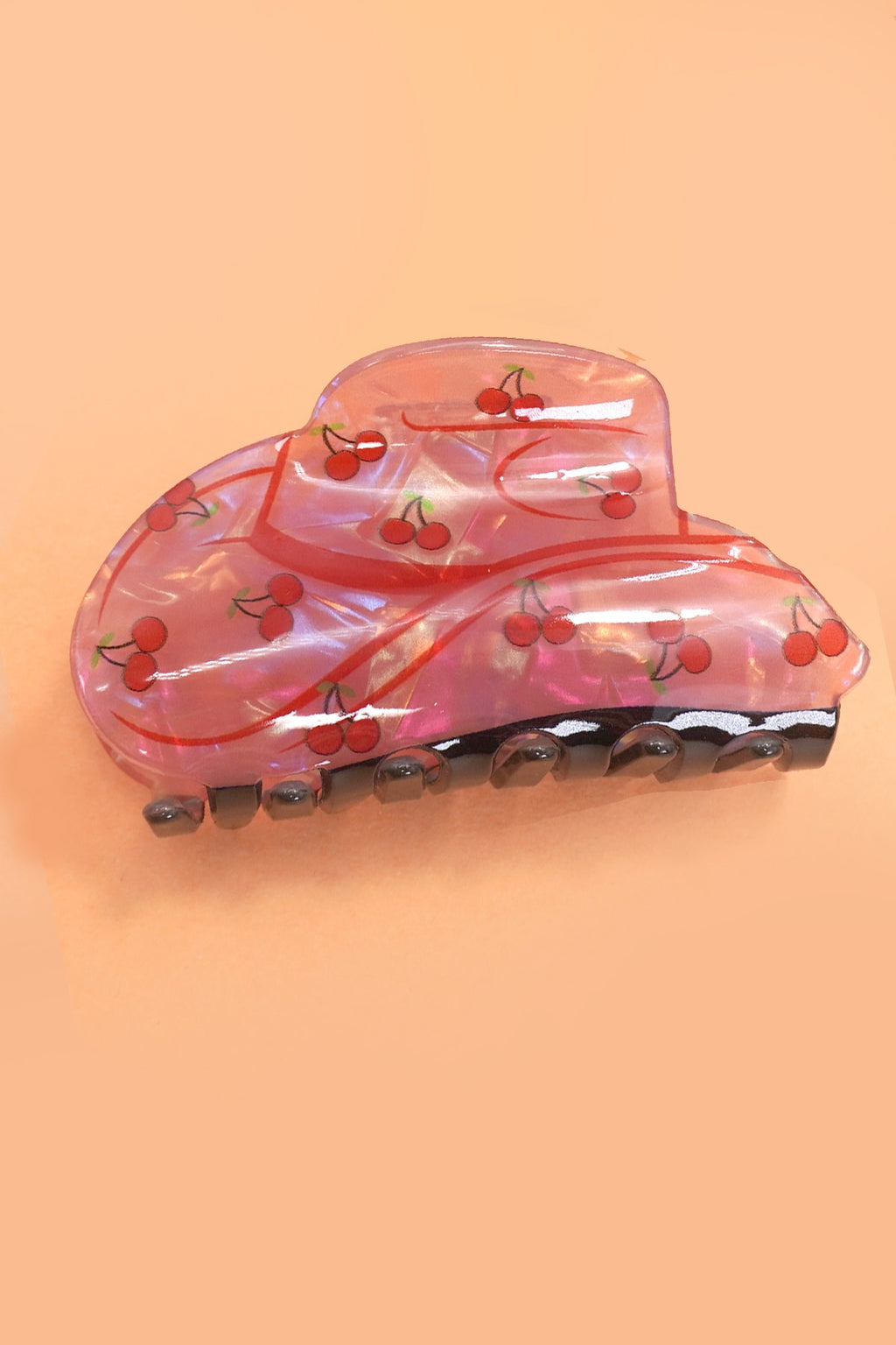 Cherry Cowgirl Hat Claw Clip