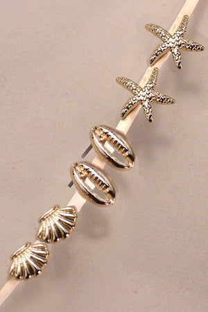 Seashell Stud Trio