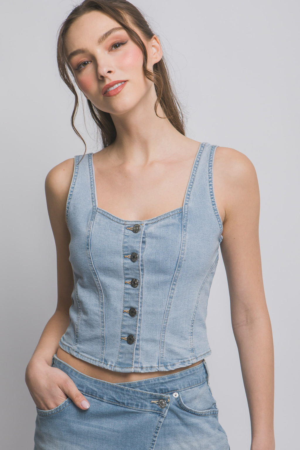 Sheila Denim Tank