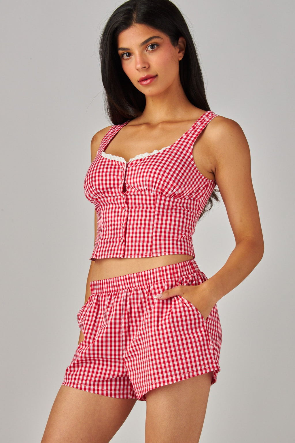 Gingham Boxer Set