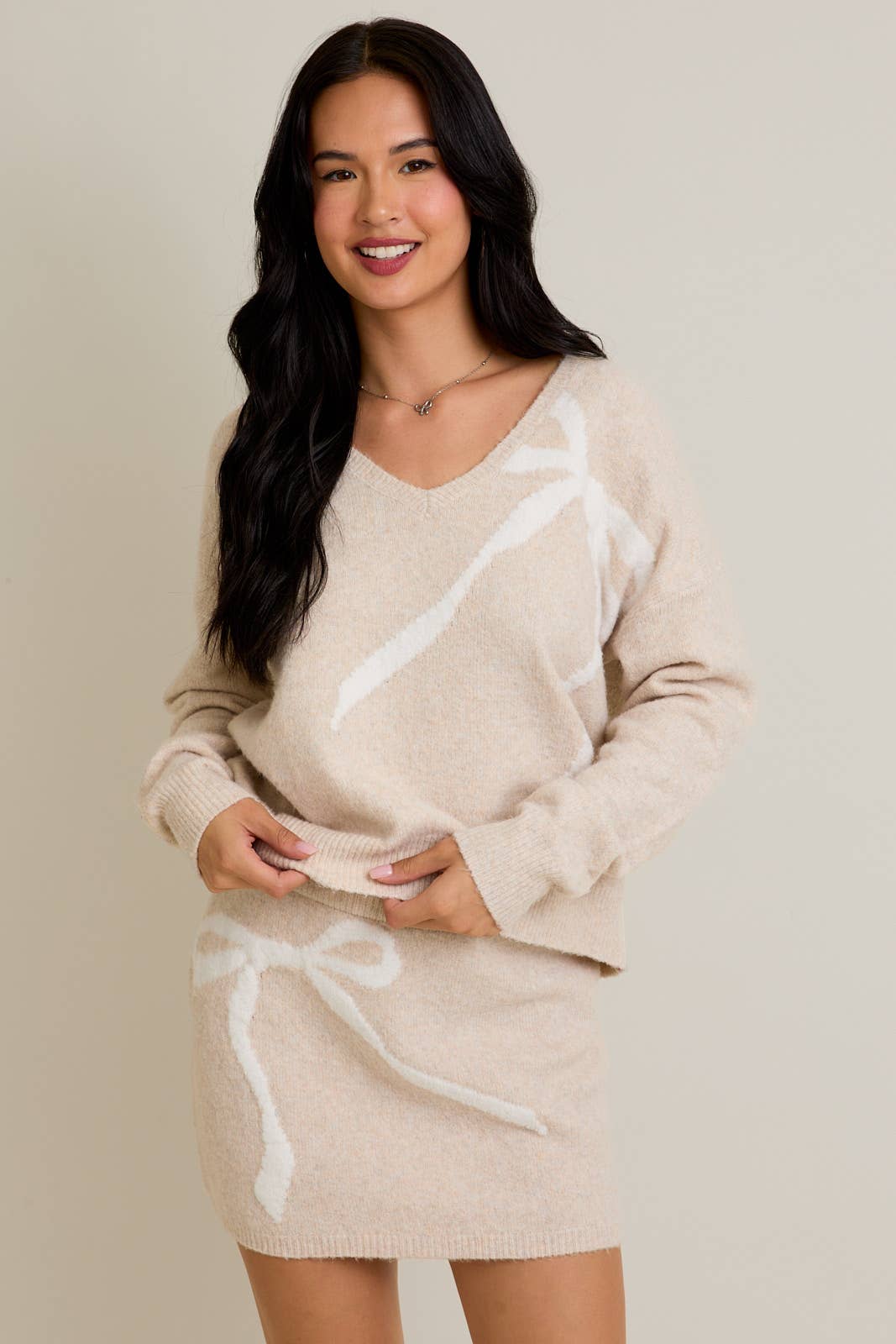 Bow Sweater Set