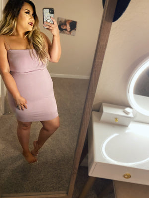 Lilac Ribbed Dress