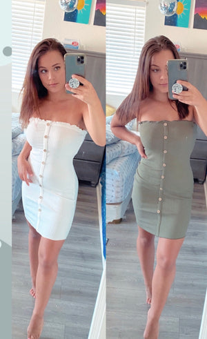 Sara Button Dress